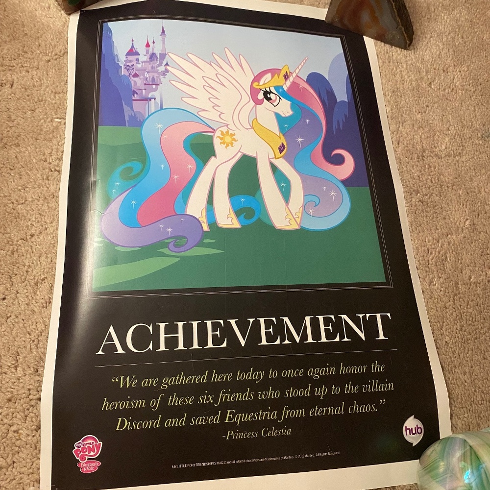 My Little Pony: San Diego Comic Con 2011 Motivational Posters Set of 8 VERY RARE